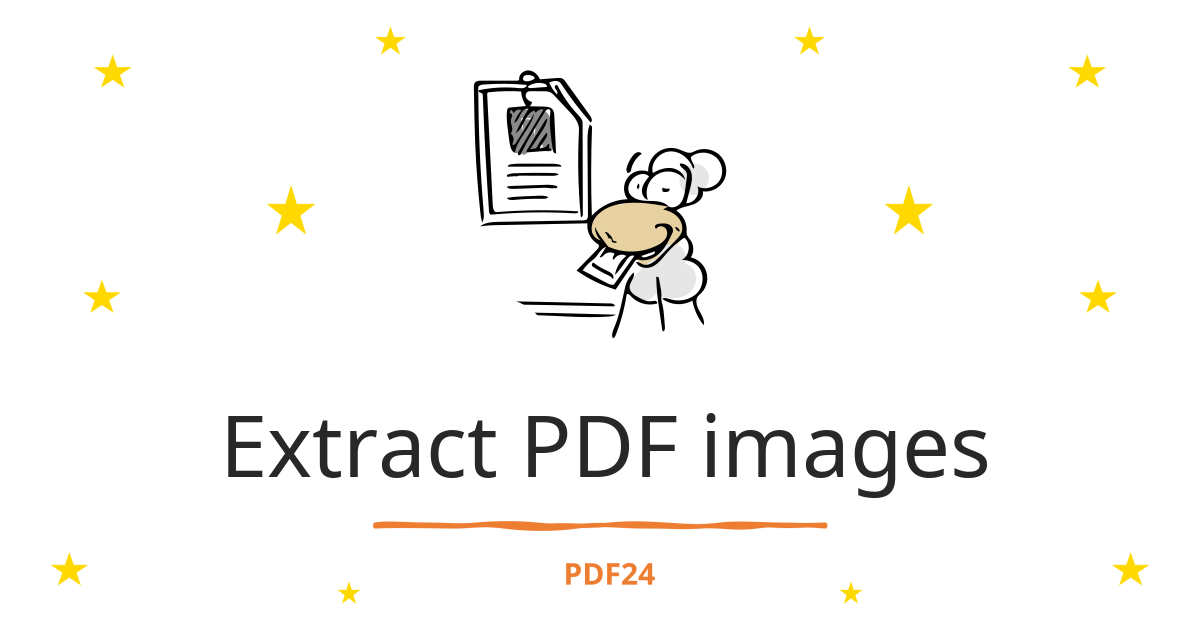 Extract images from a PDF quickly and for free with PDF24