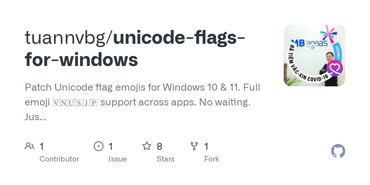 GitHub patch gives complete flag emojis to Windows 10 and 11