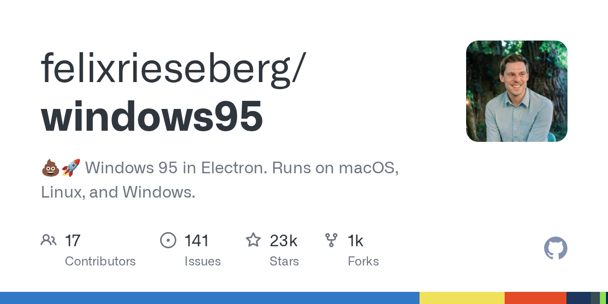 The entire Windows 95 packaged in a single Electron app
